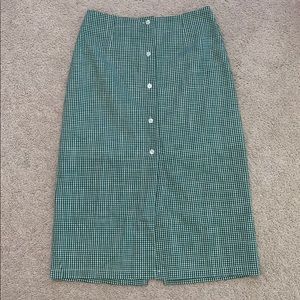 Urban Outfitters Gingham Midi Skirt